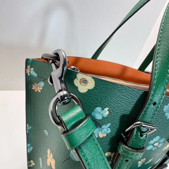 COACH Mollie Tote Bag 25 With Mystical Floral Print - Picture 15 of 16